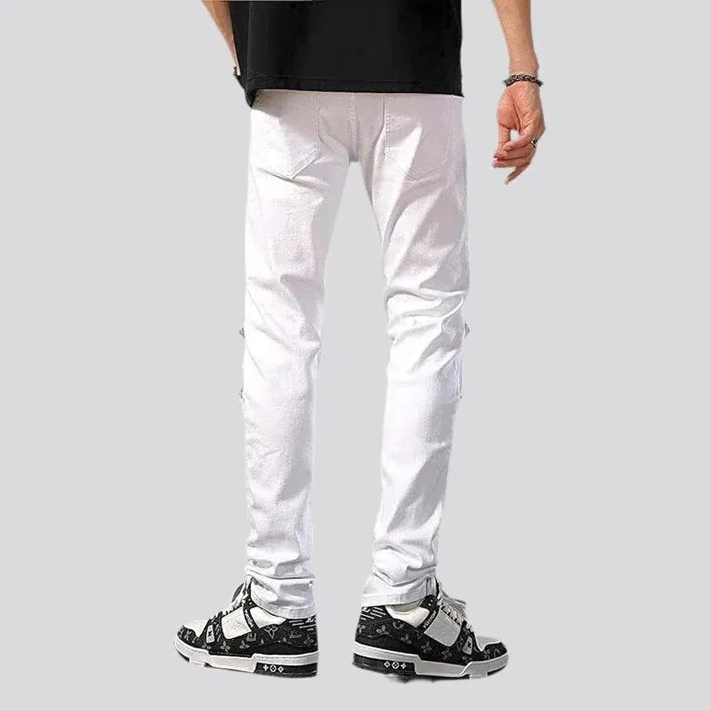 Ripped street jeans
 for men