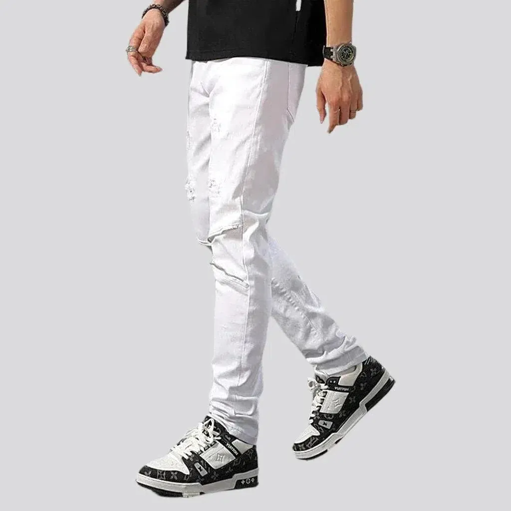 Ripped street jeans
 for men
