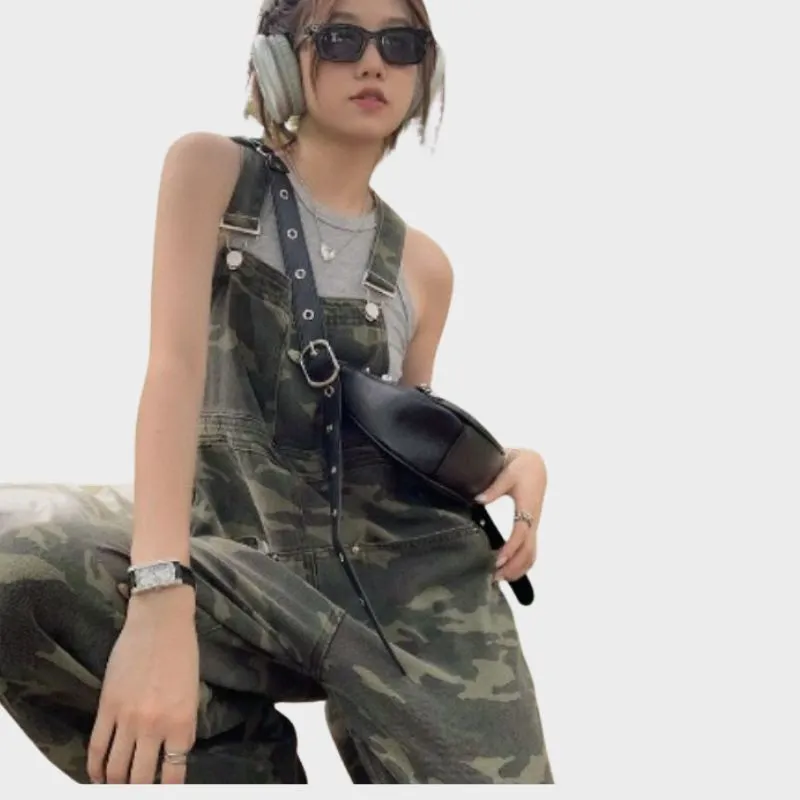 ROCIO - Löst sittande jumpsuits för kvinnor Militär
