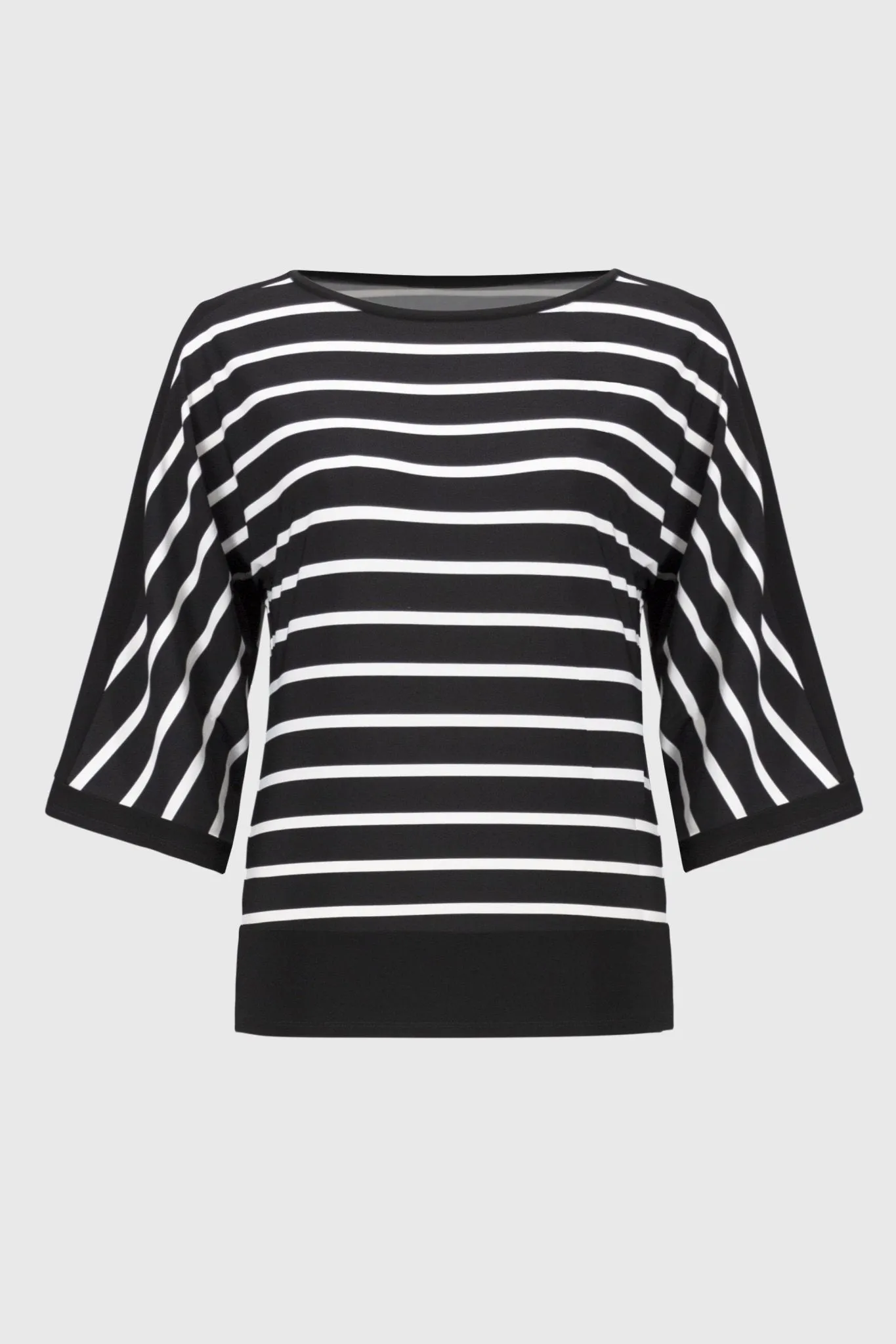 Silky Knit Stripe Print Fitted Top