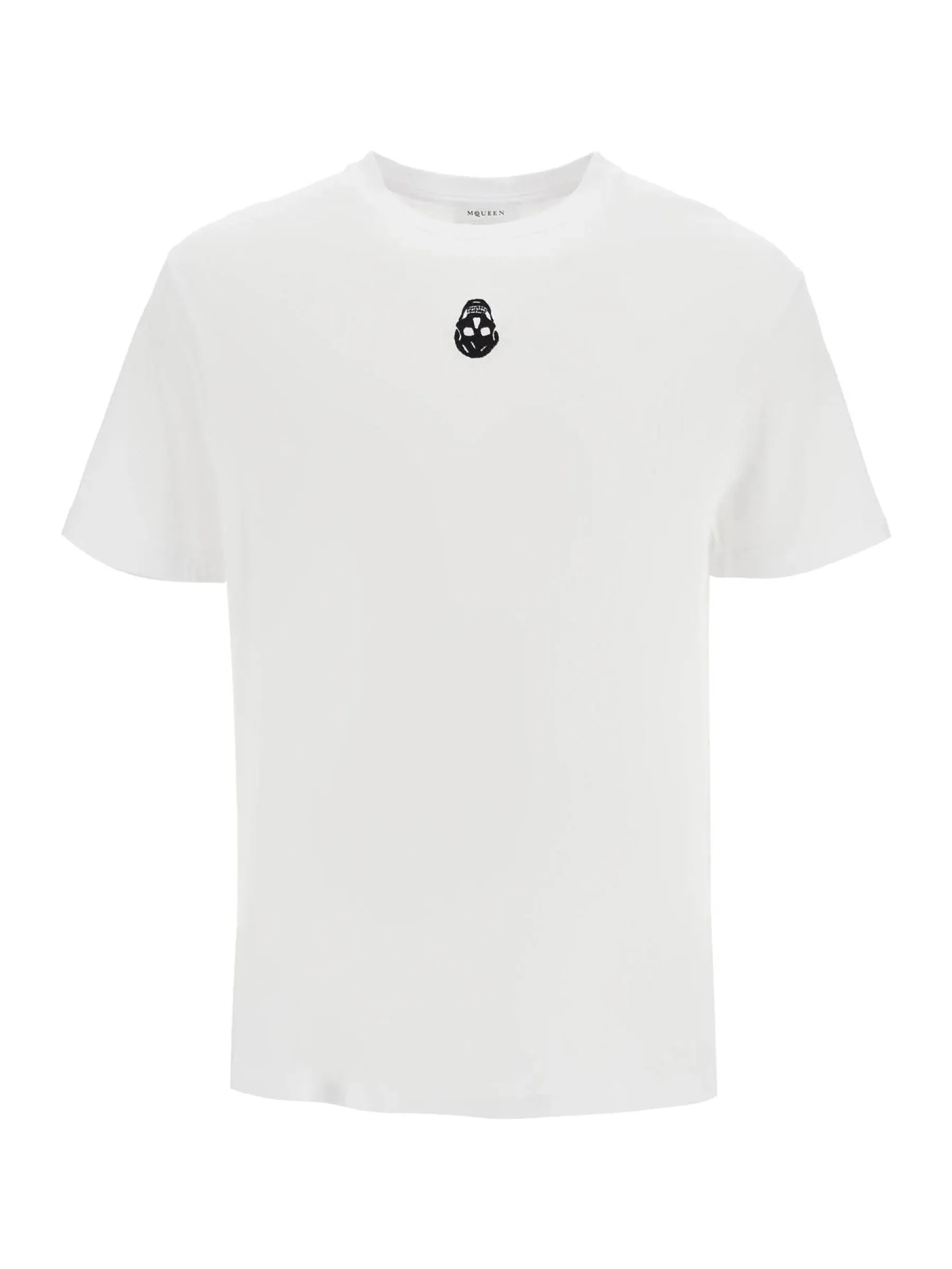 Skull Embroidered Cotton T-Shirt