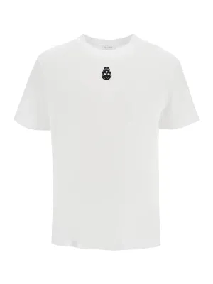 Skull Embroidered Cotton T-Shirt