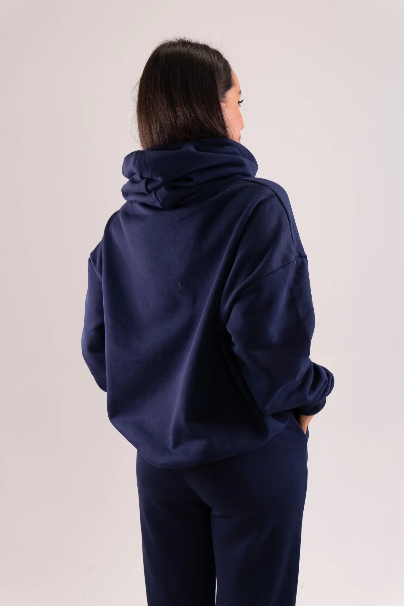 Taylor Drawstring Hoodie In Navy