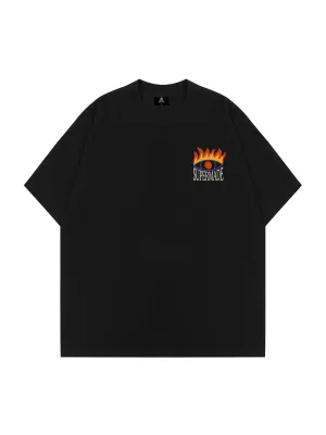 Thesupermade God's Eye and Letter Print T-shirt - 1770
