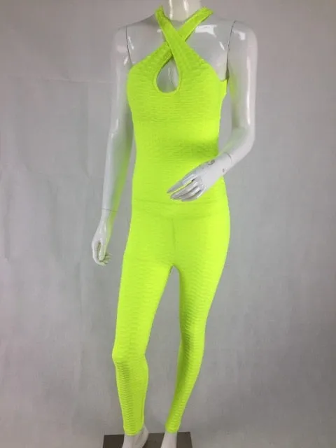 Women Sexy Pink Bodycon Jumpsuit Fitness Bandage Backless Bodysuit Chic Fashion Summer Female Stretch Workout Push Up Jumpsuit