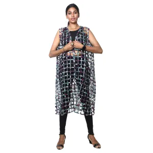 Women's Sleeveless Short Cage Duster -- FI-ST108