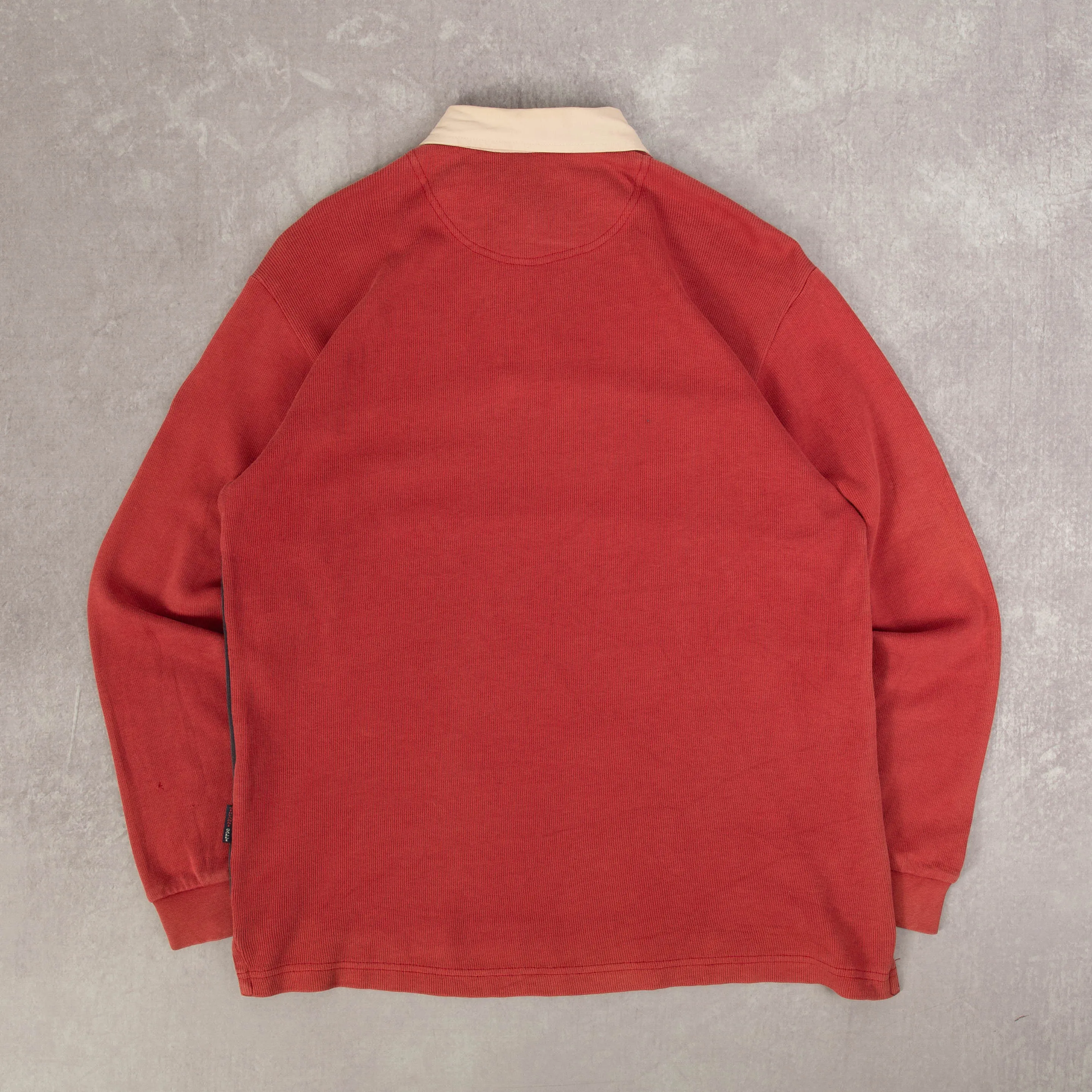 WOMEN'S VINTAGE STRIPED RELAXED RUGBY SHIRT TOP - LARGE