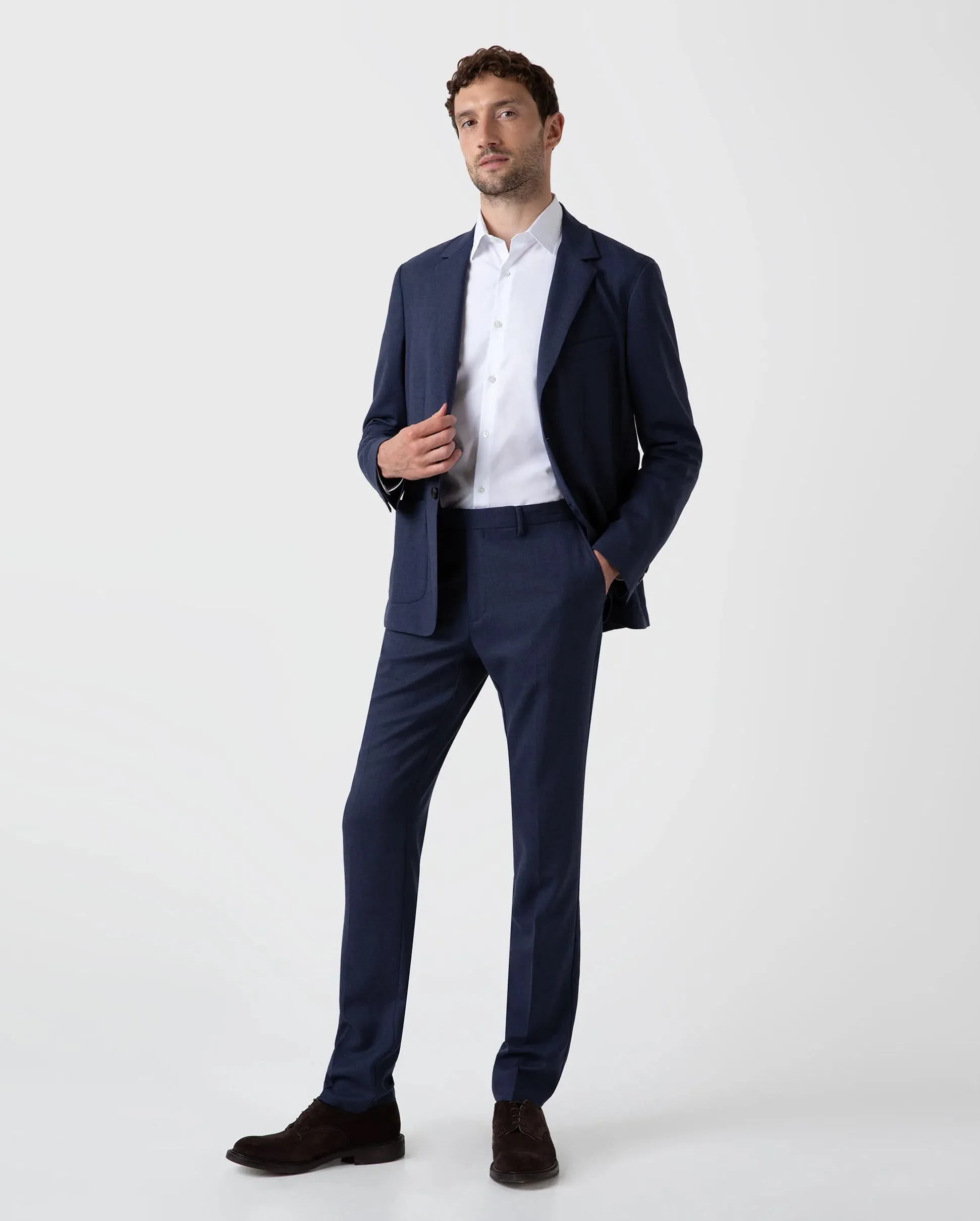 WOOL BLAZER / BLUE MELANGE