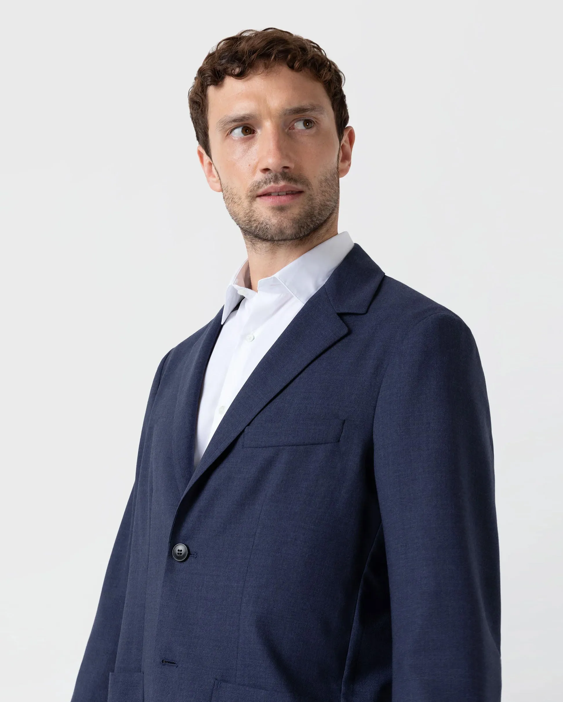 WOOL BLAZER / BLUE MELANGE